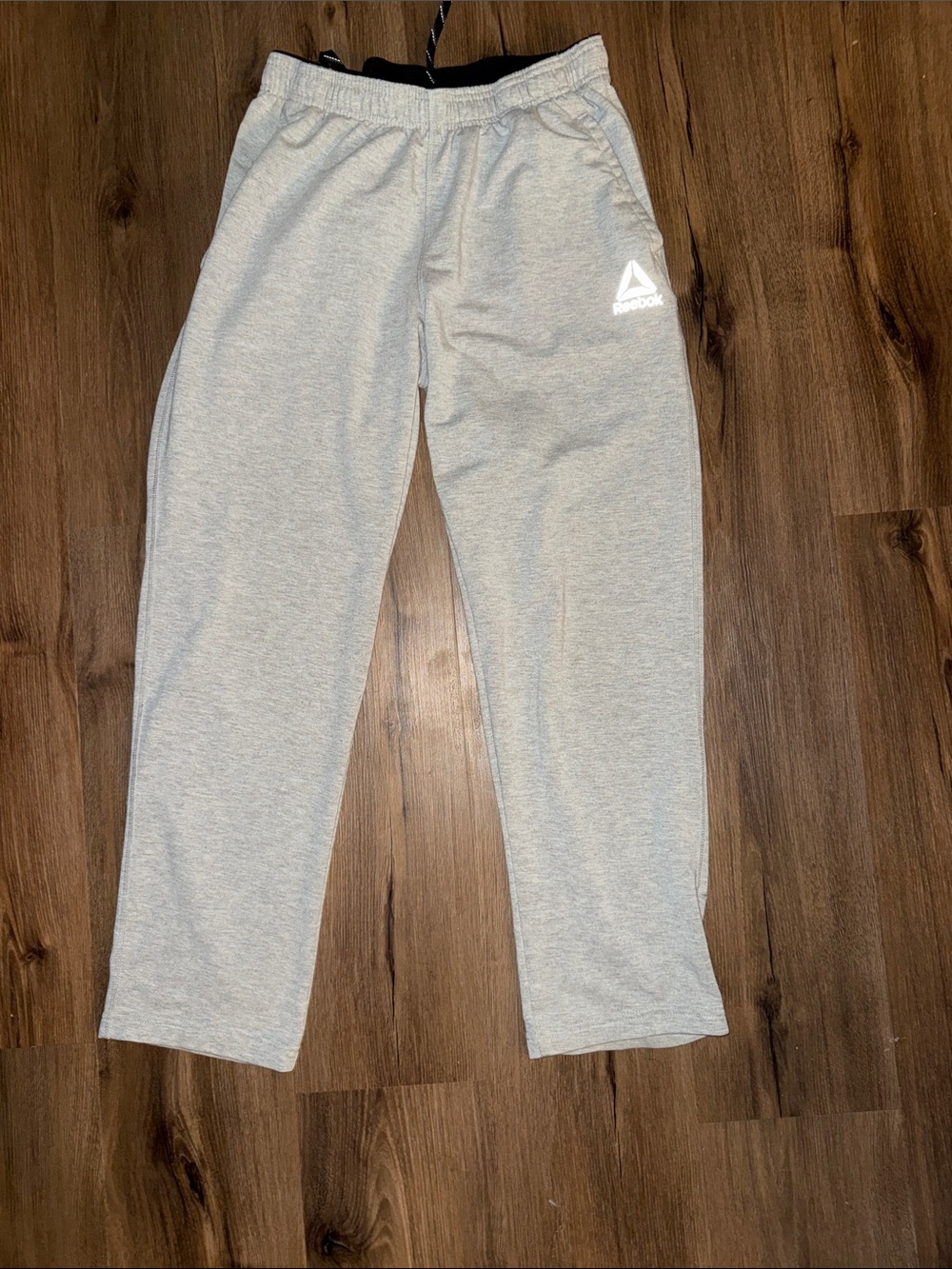 Reebok Light Gray Kids' Joggers with Logo
